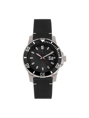 NWT Nautis Dive Pro 200 Quartz Black Dial Men's Watch